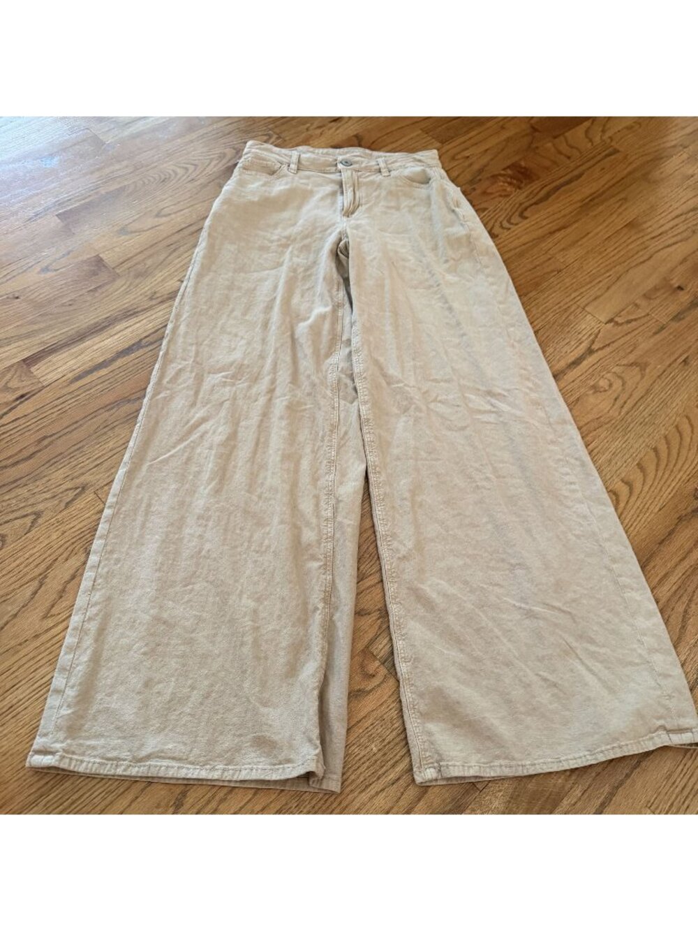 American Eagle Womens Tan Super High Rise Ultra Wide Leg Pants 000